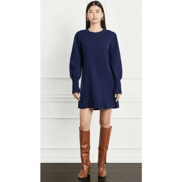 NWT Hill House Womens Navy Merino Wool The Sylvie Mini Sweater Dress Size M - Picture 1 of 10